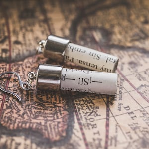 Paper and steel earrings