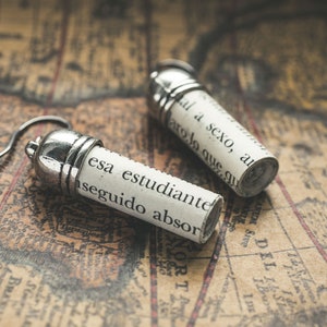 Paper and steel earrings