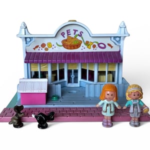 Vintage Polly Pocket: Pet Shop - Pollyville Bluebird Toys 1993 - Complete