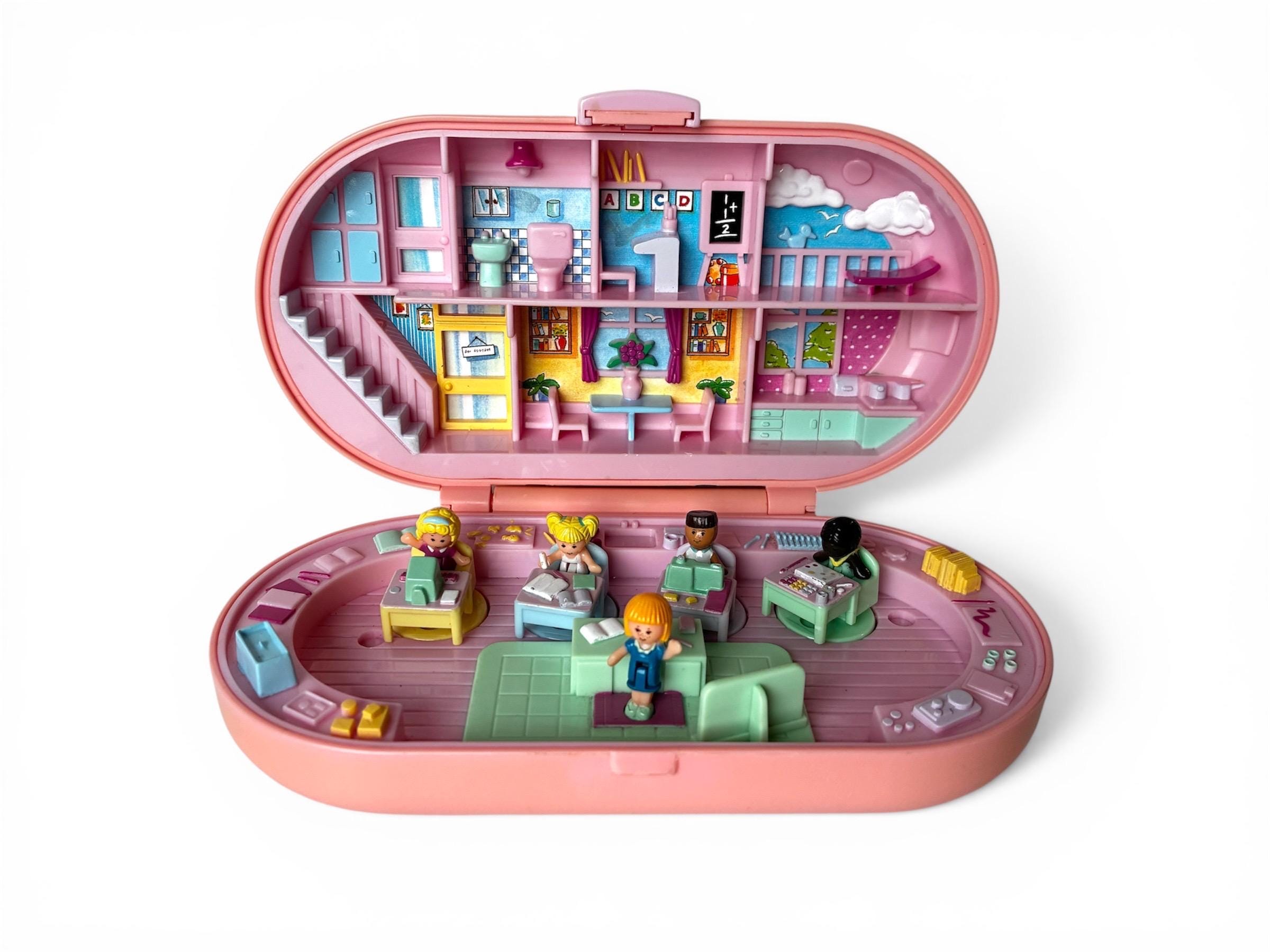 Vintage Pink Polly Pocket Stampin' School Playset / Polly's
