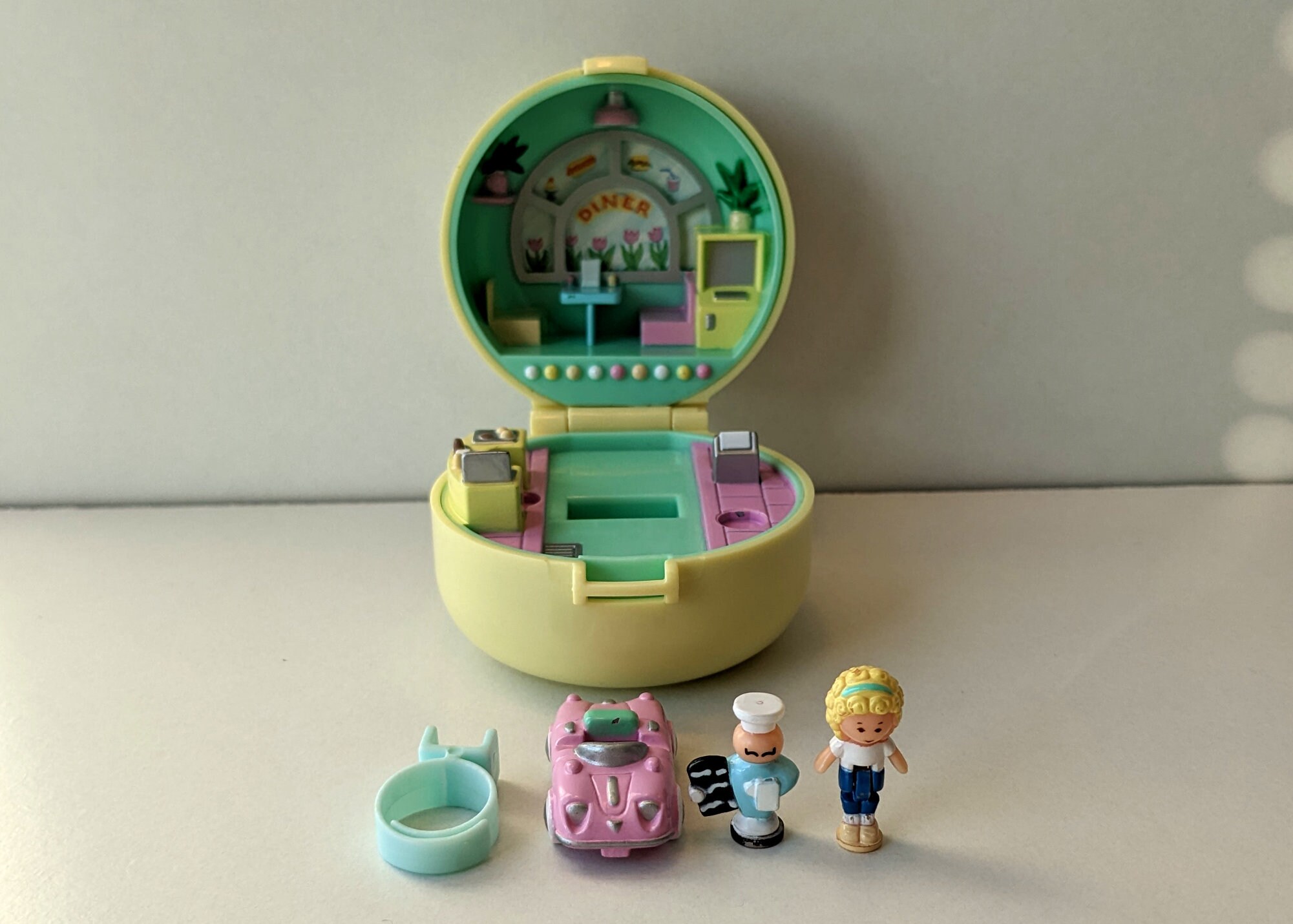 Polly pocket Bague poussette Pram and baby ring 1990 incomplet Bluebird