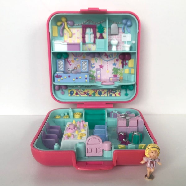 Vintage Polly Pocket: Polly's Birthday Party tijd verrassing - Bluebird Toys 1989