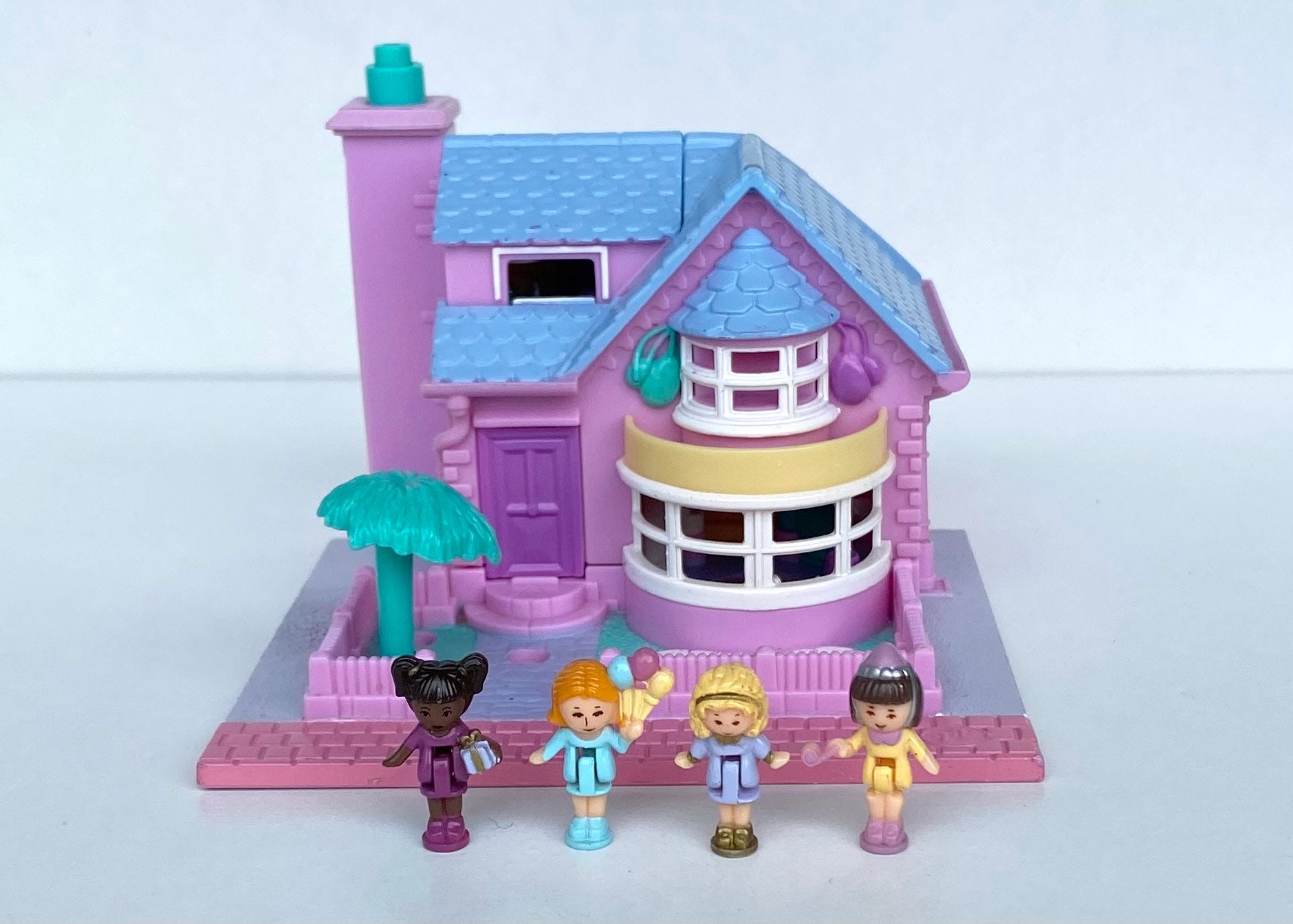Vintage Polly Pocket Bay Window House Pollyville Bluebird Toys