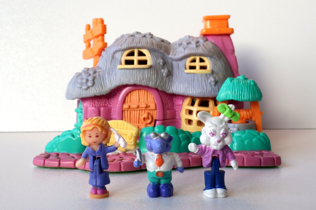 Vintage Polly Pocket Rabbit House Animal Wonderland Bluebird Toys 1994 ...