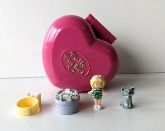 Vintage Polly Pocket Bathtime Fun Ring and Ring Case-  Bluebird Toys 1991 - complete