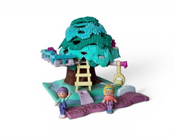 Polly Pocket vintage: La casa del árbol de Polly - Pollyville Bluebird Toys 1994 - completo