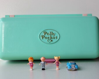 jeu de jeu tirelire vintage Polly Pocket High St. / boîte à bijoux / jeu de boîte à bijoux - Bluebird Toys 1989 - complet mais pas estampillé Polly