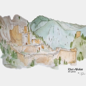 Kaer Morhen | The Witcher | Landscape | Art Print | Watercolor |