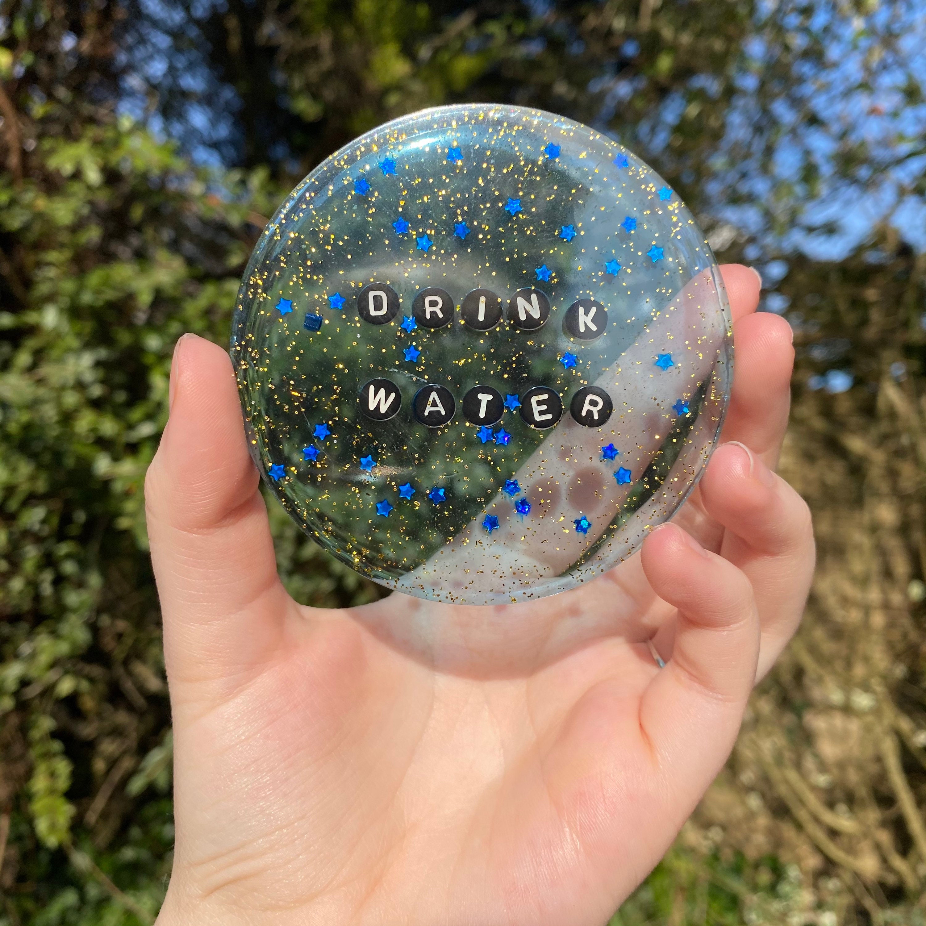 Resin Coaster Drink Water CUSTOM Etsy