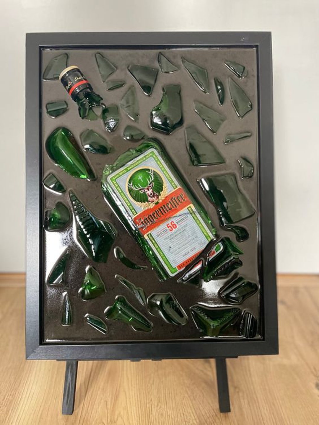 Broken Bottle Art Picture Jagermeister - Etsy UK