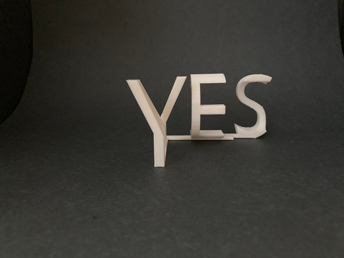 YES NO 3D printed illusion Etsy