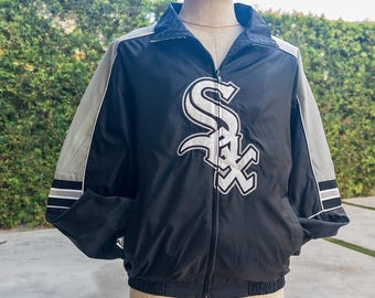 Majestic Chicago White Sox XL フルジップジャケット CHICAGO WHITE SOX VINTAGE MAJESTIC JACKET sz XL MEN BLACK | eBay