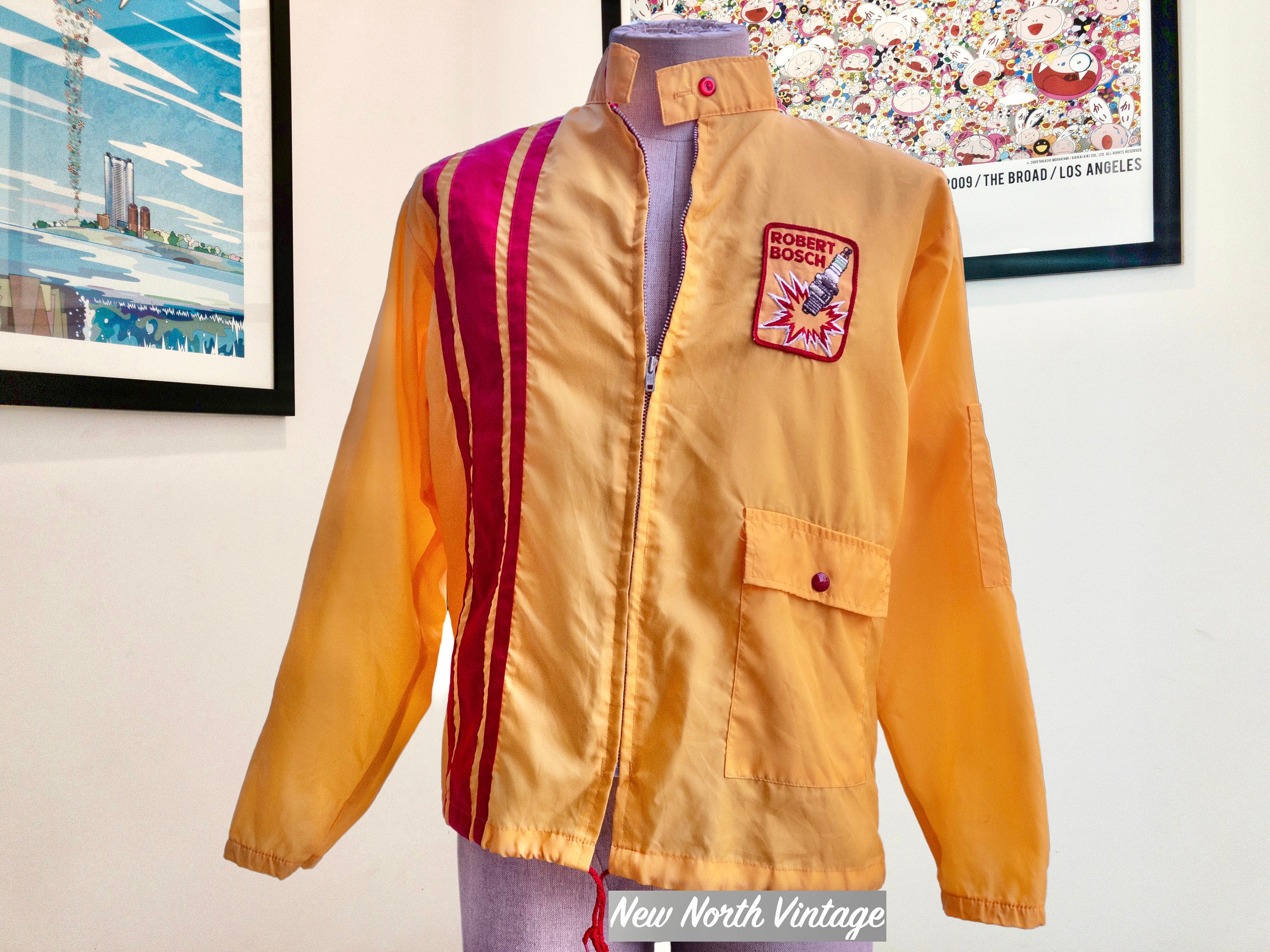Backpackwheelieboyz Windbreaker with Fluo Yellow Embroidery