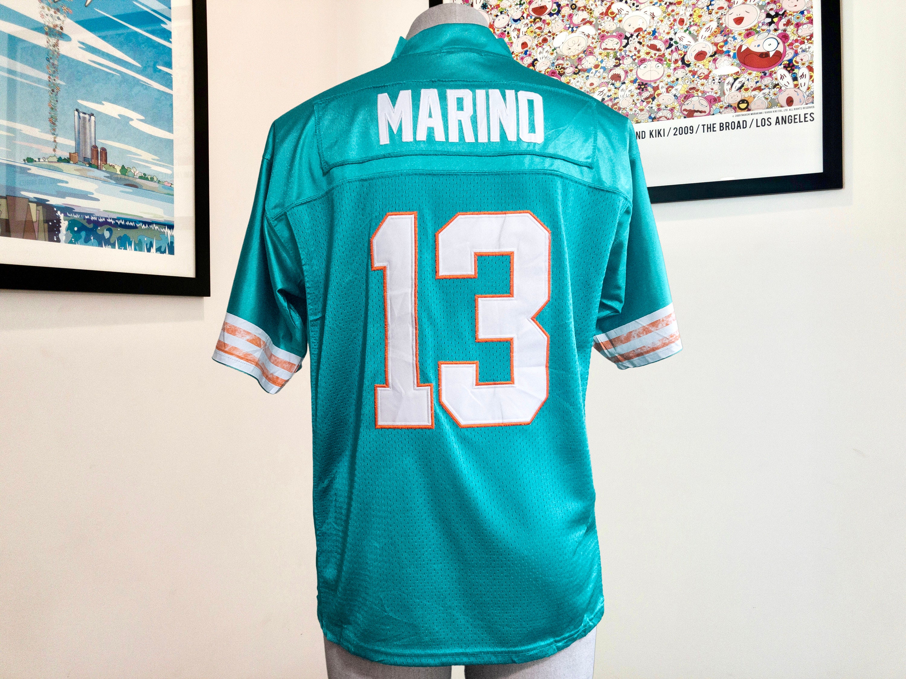 BAPE X MITCHELL & NESS NFL MIAMI DOLPHINS LEGACY JERSEY MENS