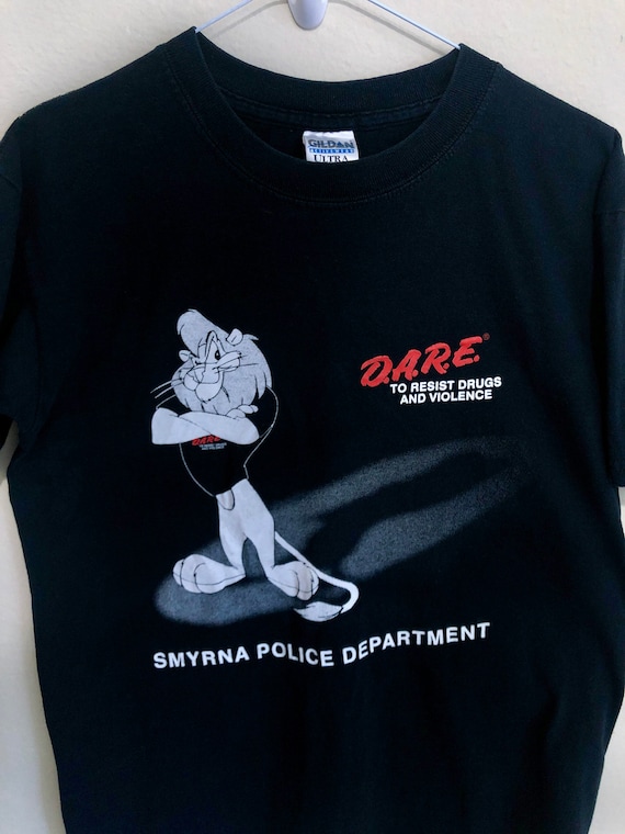 D.A.R.E. Panther Smyrna PD Vintage T Shirt | Blac… - image 3