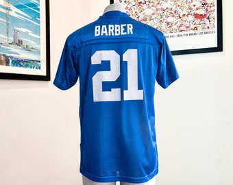 TIKI BARBER #21 New York Giants Vintage Football Jersey (Nfl) by Reebok | Blue & White Size Youth Extra Large