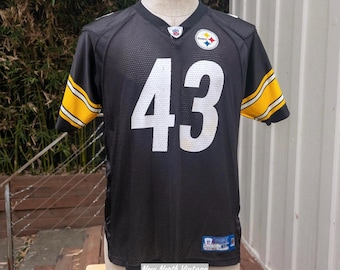 PITTSBURGH STEELERS #43 (Troy Polamalu) Vintage NFL Football Jersey Size Youth Extra Large | Black Yellow & White