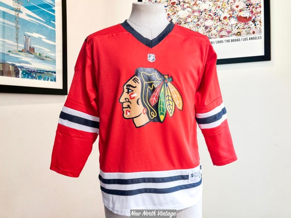 Vintage Chicago Blackhawks Reebok Jersey Red NHL Jersey 