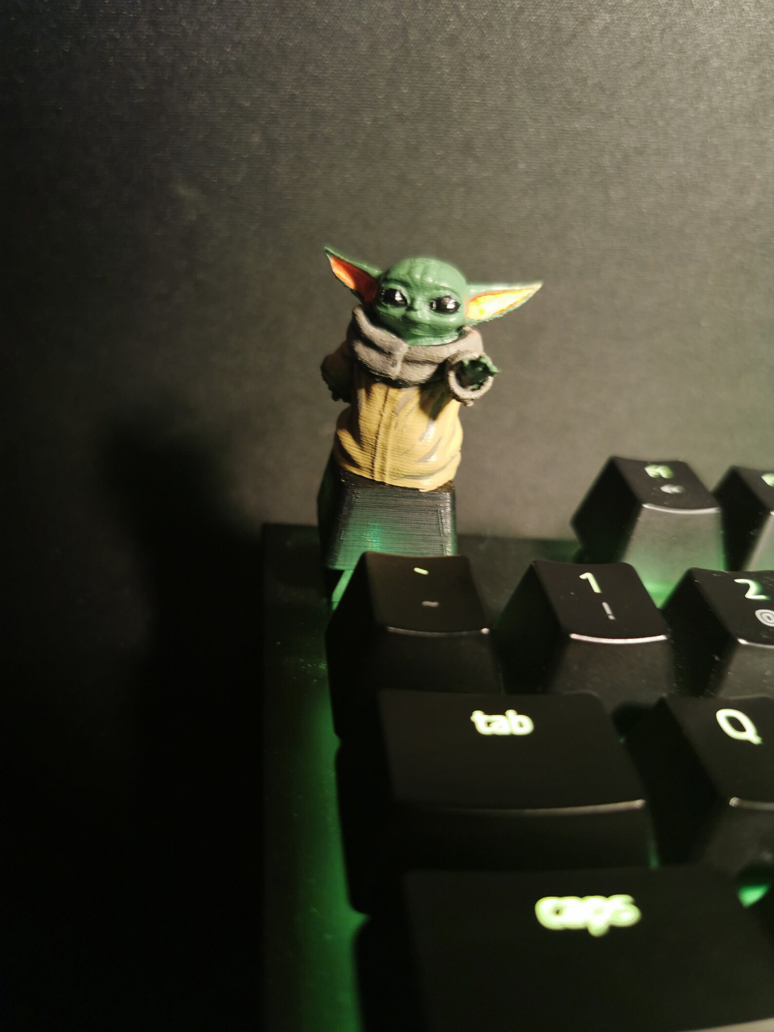 Baby yoda mechanical keyboard keycap for cherryswitch Etsy