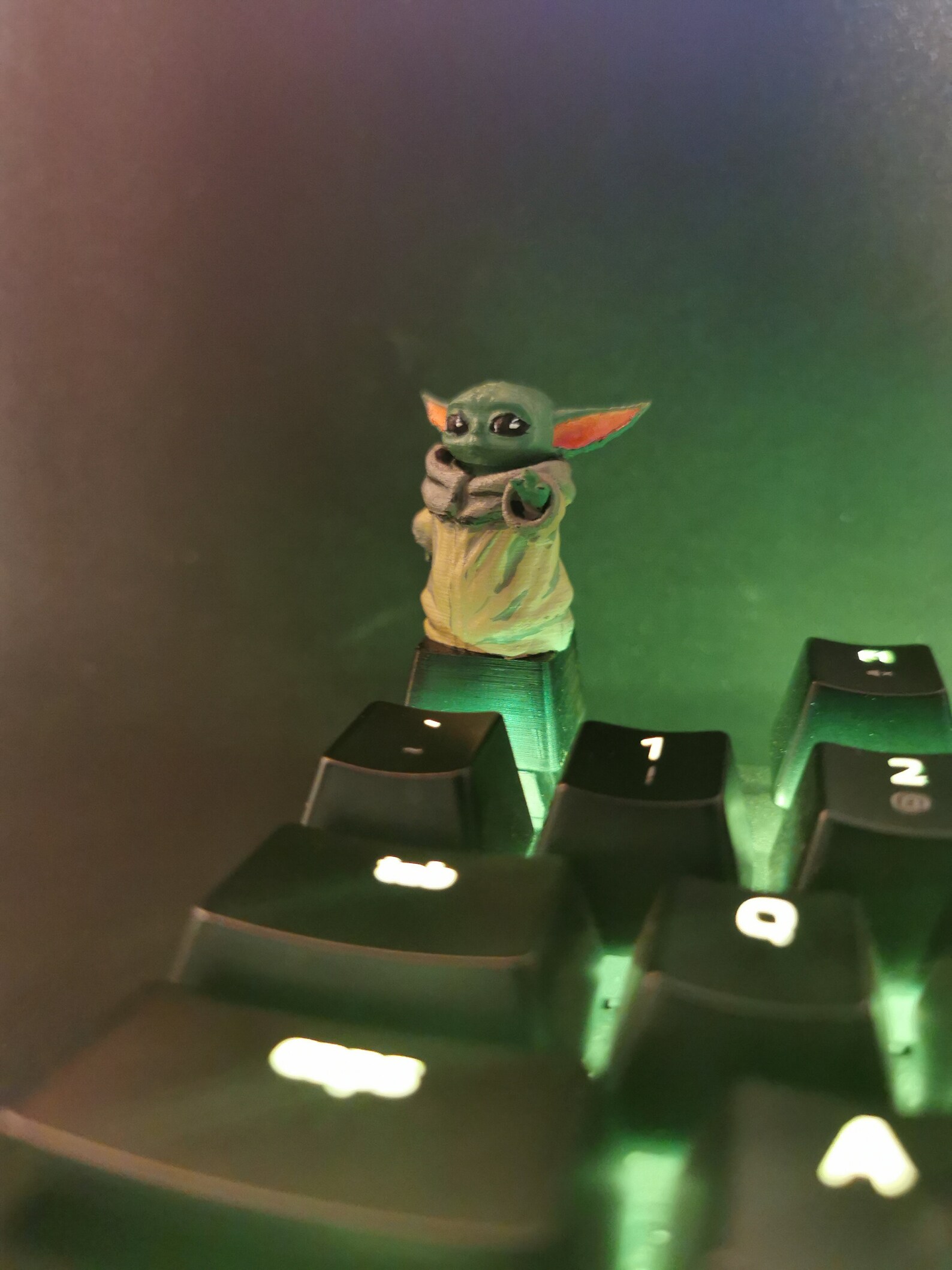 Baby yoda mechanical keyboard keycap for cherryswitch Etsy