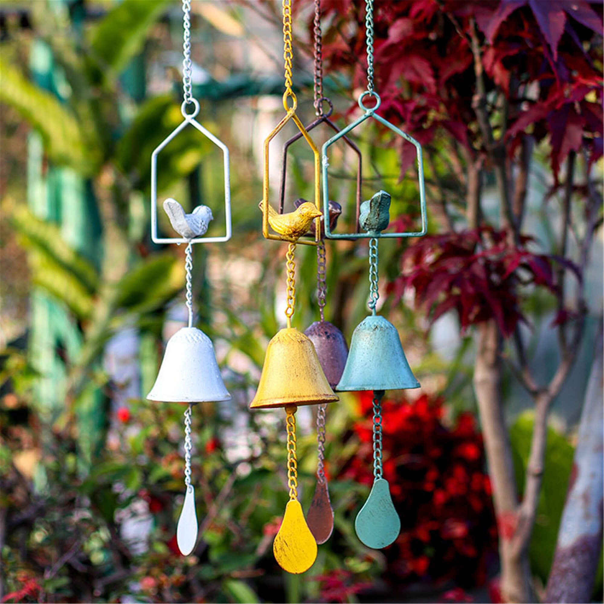 Bird wind chimes ornaments hummingbird copper wind chimes Etsy