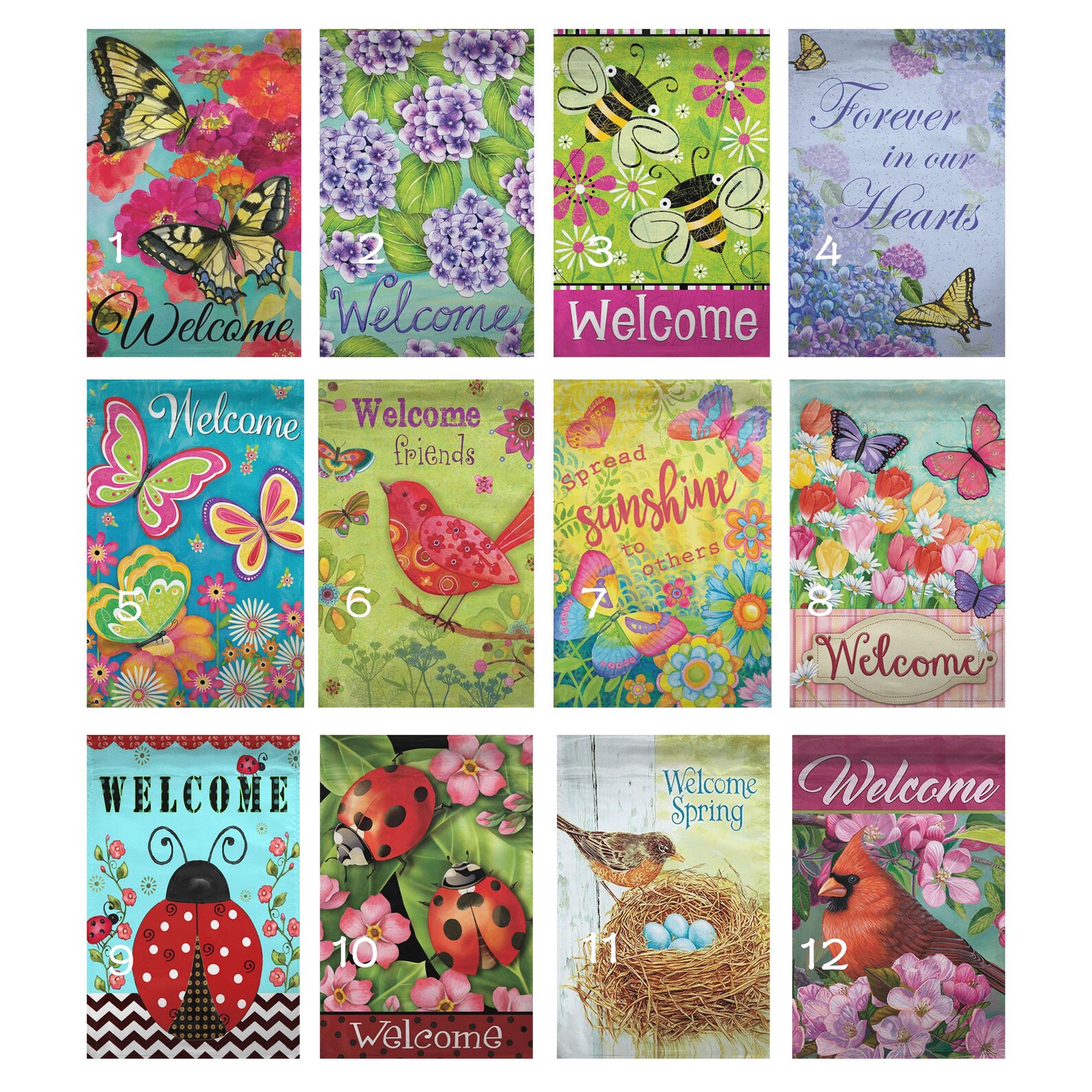 Seasonal Outdoor Garden Flags 18 x 12 Large Yard Etsy