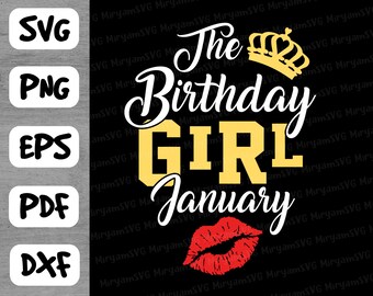 Download January Birthday Svg Etsy