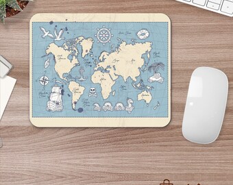 Map Mouse Pad Etsy