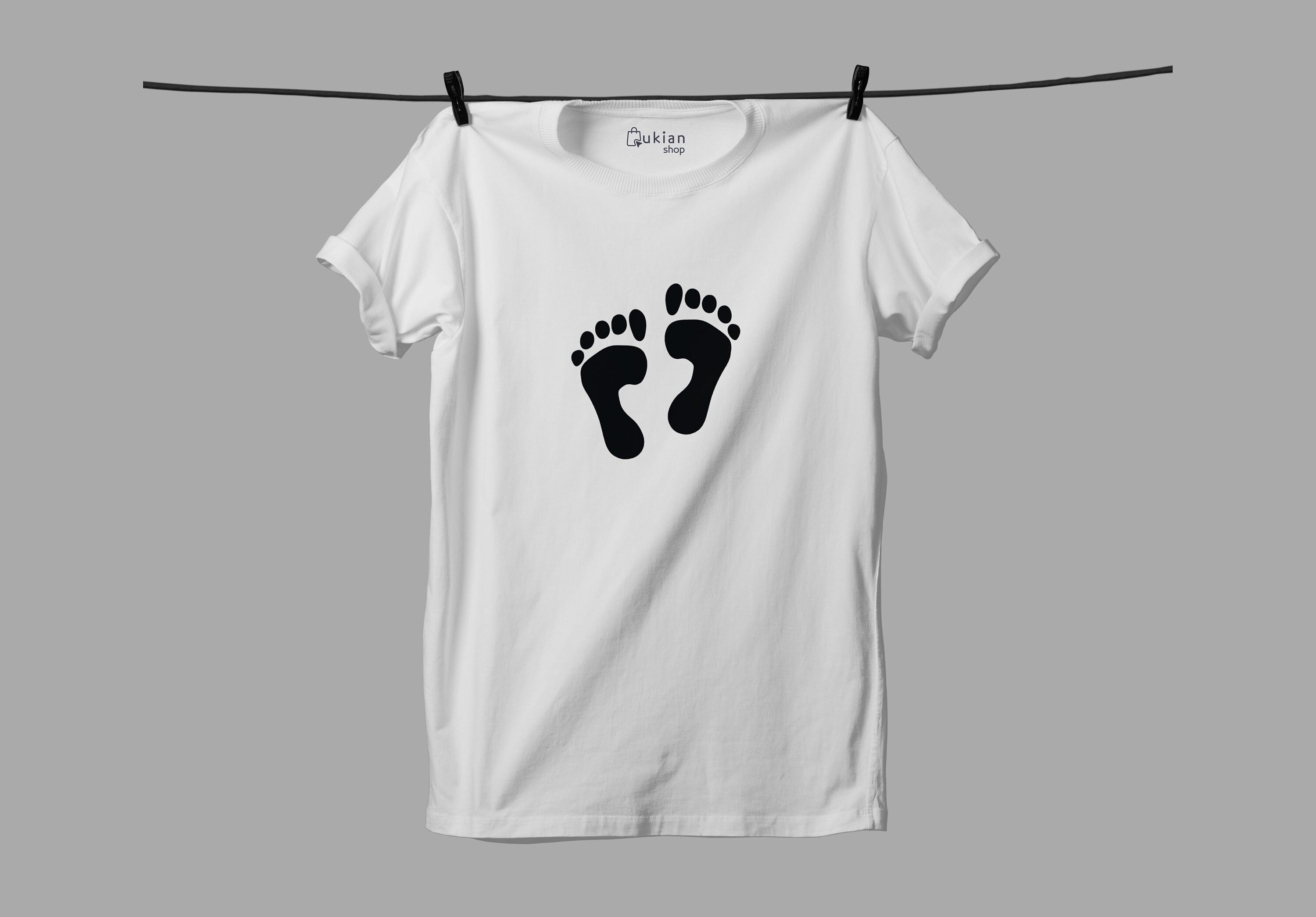 Foot Print TShirt Adult/Unisex T Shirt Gift for Him Print Tee Etsy