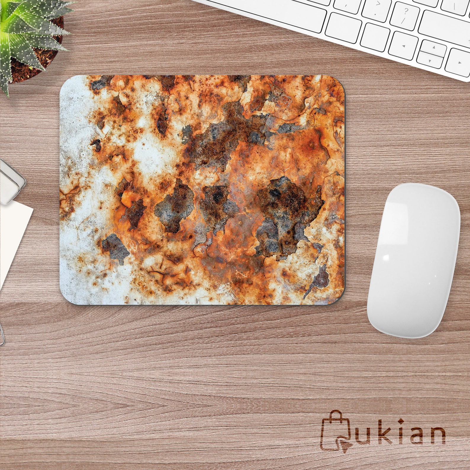 Rust Metal Effect Mouse Pad Print Office Gift Mouse Mat Design Etsy