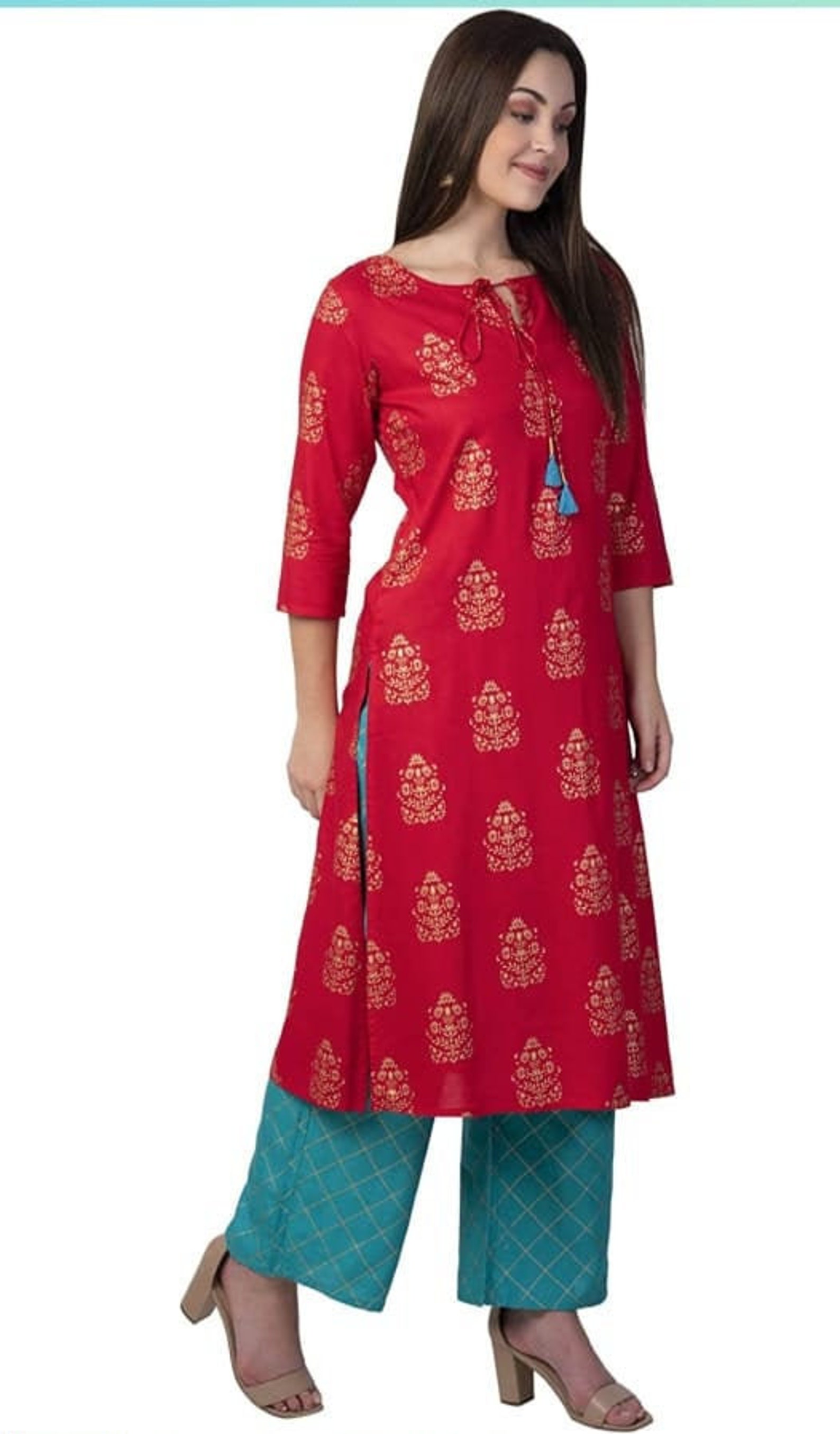 kurti trouser suit