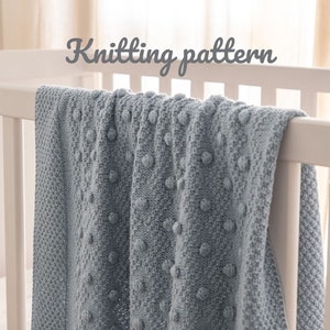Baby blanket knitting pattern - knit blanket pattern - knitted blanket pattern - baby blanket pattern