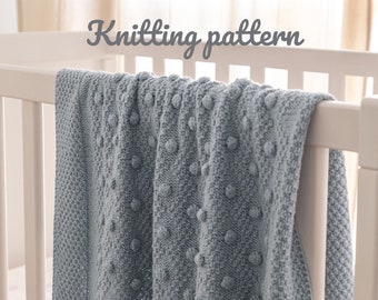 Baby blanket knitting pattern - baby blanket pattern - knit baby blanket pattern - pdf pattern
