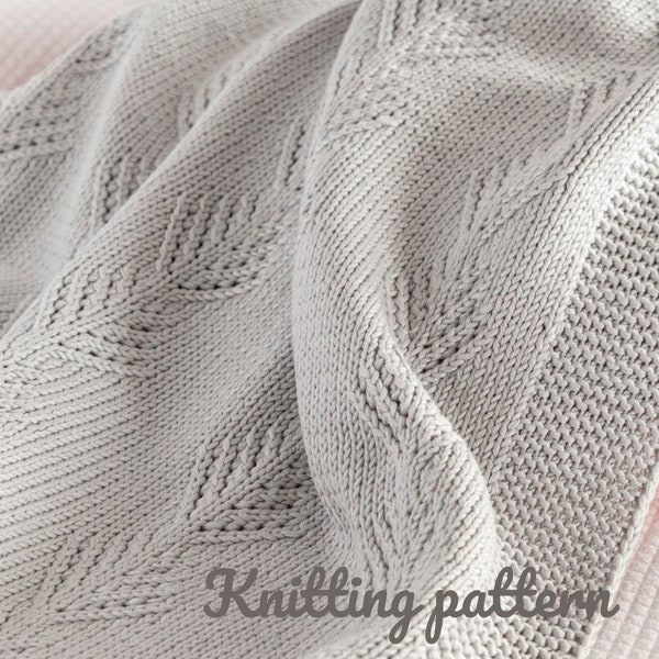 Knitting pattern baby blanket, baby blanket pattern, knit blanket pattern, knit pattern