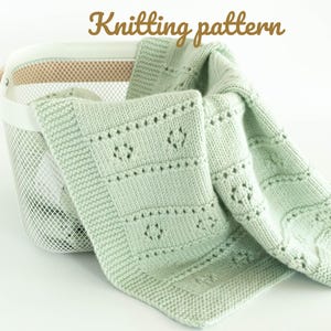 Baby blanket knitting pattern - knit baby blanket pattern