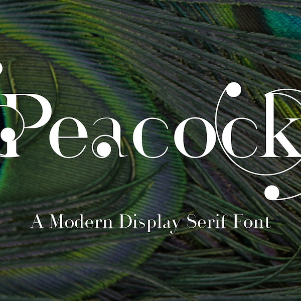 Peacock Font - Etsy