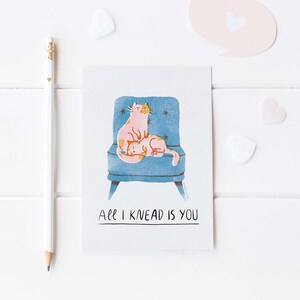 Biglietto di San Valentino per gatti / Biglietto di San Valentino / Biglietto d'amore