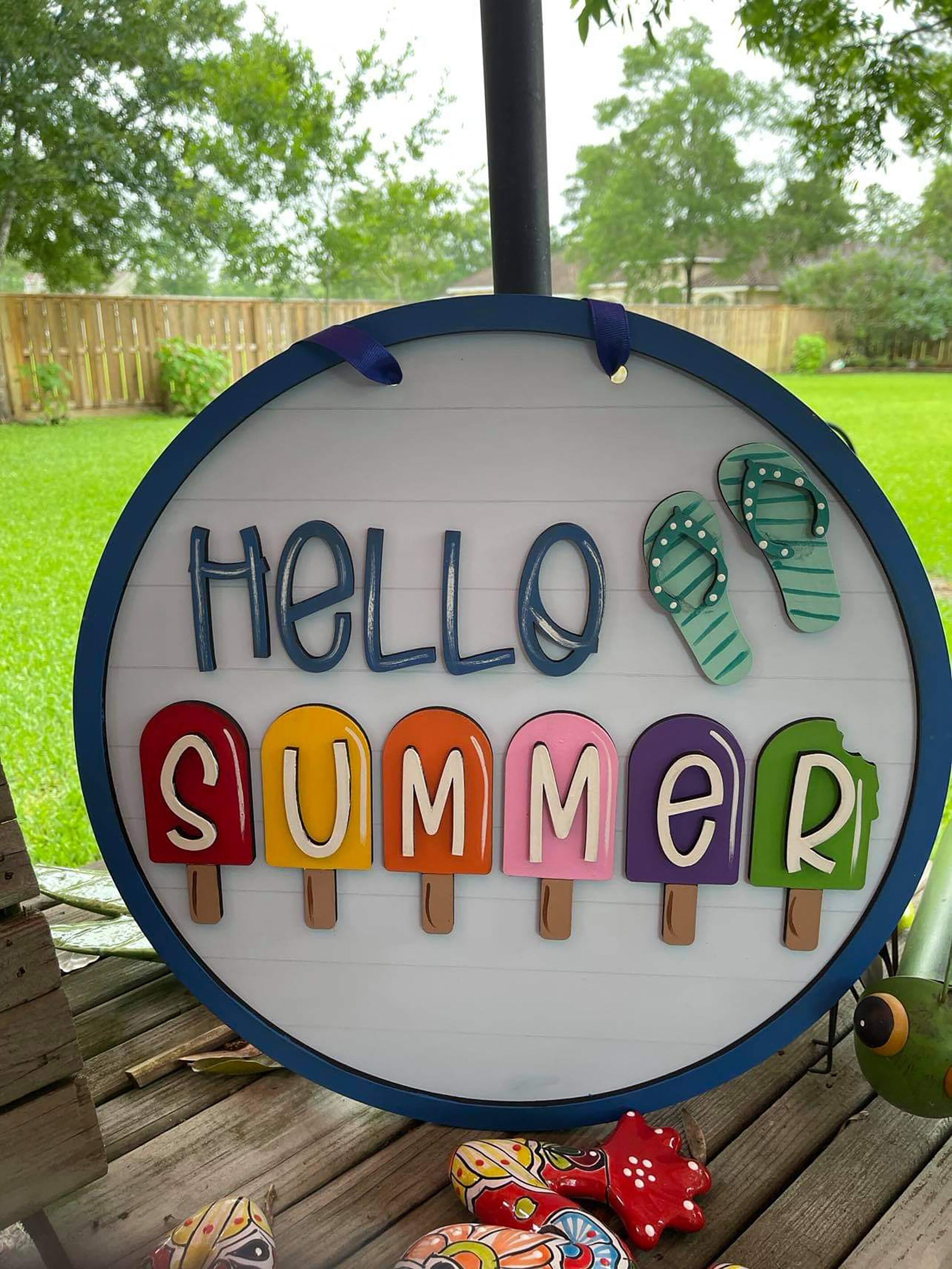 Hello Summer Door Hanger (no Physical Item), Digital, Laser Cut File ...