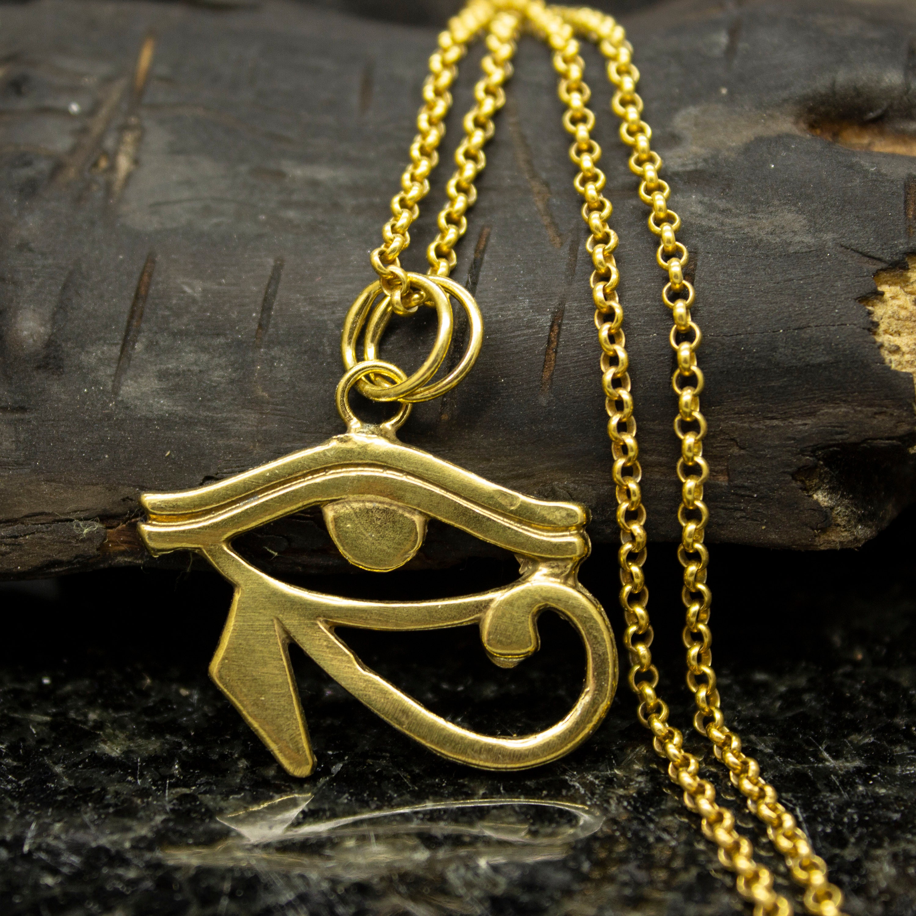 KINGWHYTE Auge Des Horus Halskette - 925 Sterling Silber Ägyptischer Schmuck
