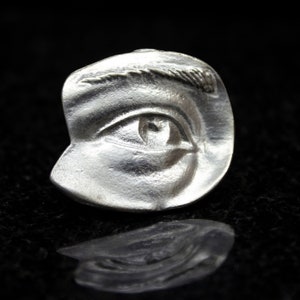 Anneau d'oeil, argent sterling 925 plaqué or 24 carats, oeil humain d'art, anneau partiel de visage, bijoux Boho uniques, l'anneau d'oeil, anneau élégant par Sirona