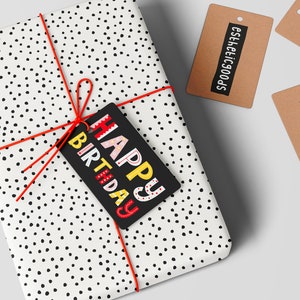 Wrapping paper / DOTS black / 70cmx50cm sheet