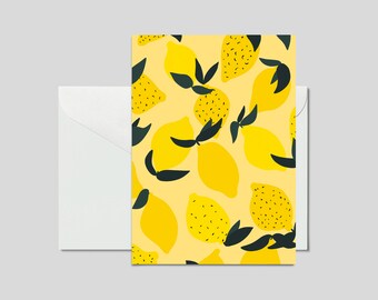 Cartolina LIMONE-LIMONE-LIMONE! giallo / Cartolina gialla, ad esempio per un compleanno o come regalo