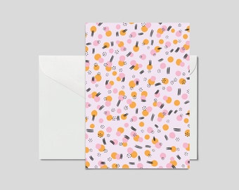 Carte postale rose/orange / motif / carte postale colorée pour toutes les occasions, que ce soit un anniversaire, une fête ou comme cadeau