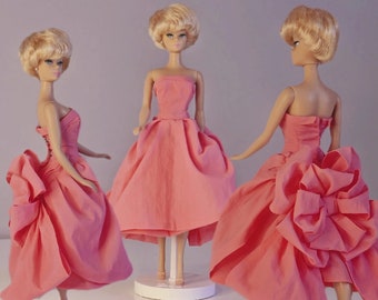 Pink Opéra Bouffe Doll Gown for Standard Barbie Dolls 1/6 Size, Integrity Dolls, and similar dolls