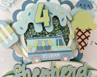 Ice Cream cake topper ice cream birthday sweet one topper ice cream party decor