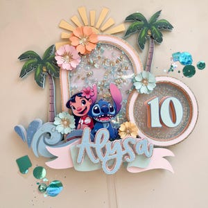 Hawaiian cake topper stitch cake topper lilo and stitch cake topper
