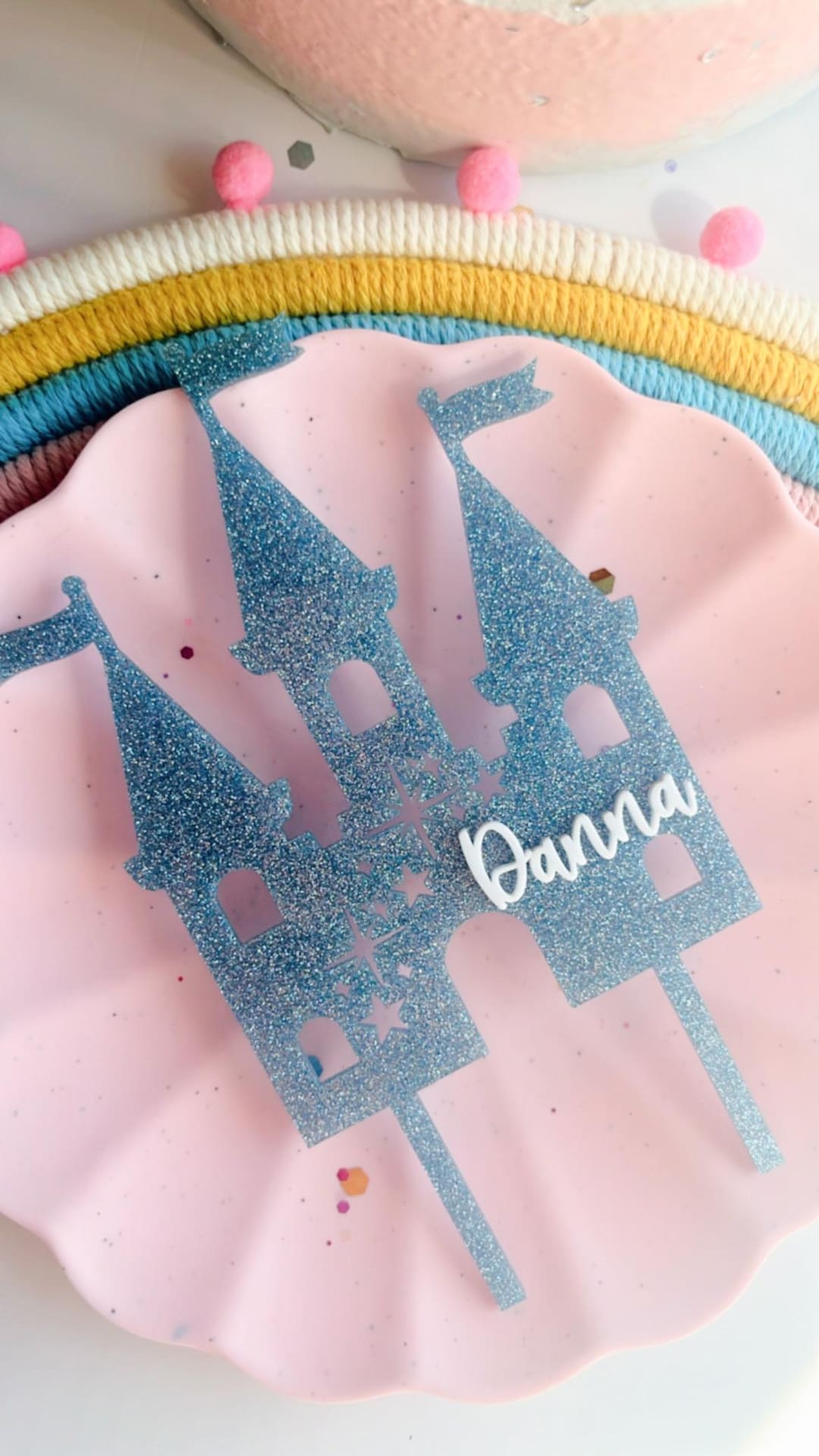 Princess Castle Cake Topper Acrylic Castle - Etsy