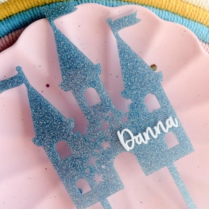 Princess castle cake topper birthday acrylic cake topper