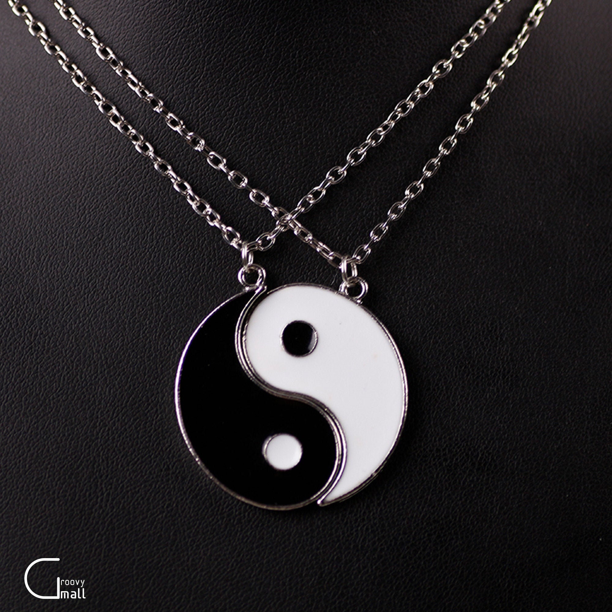 Matching Necklace Yin & Yang Lovers Couple Pendants - Etsy UK