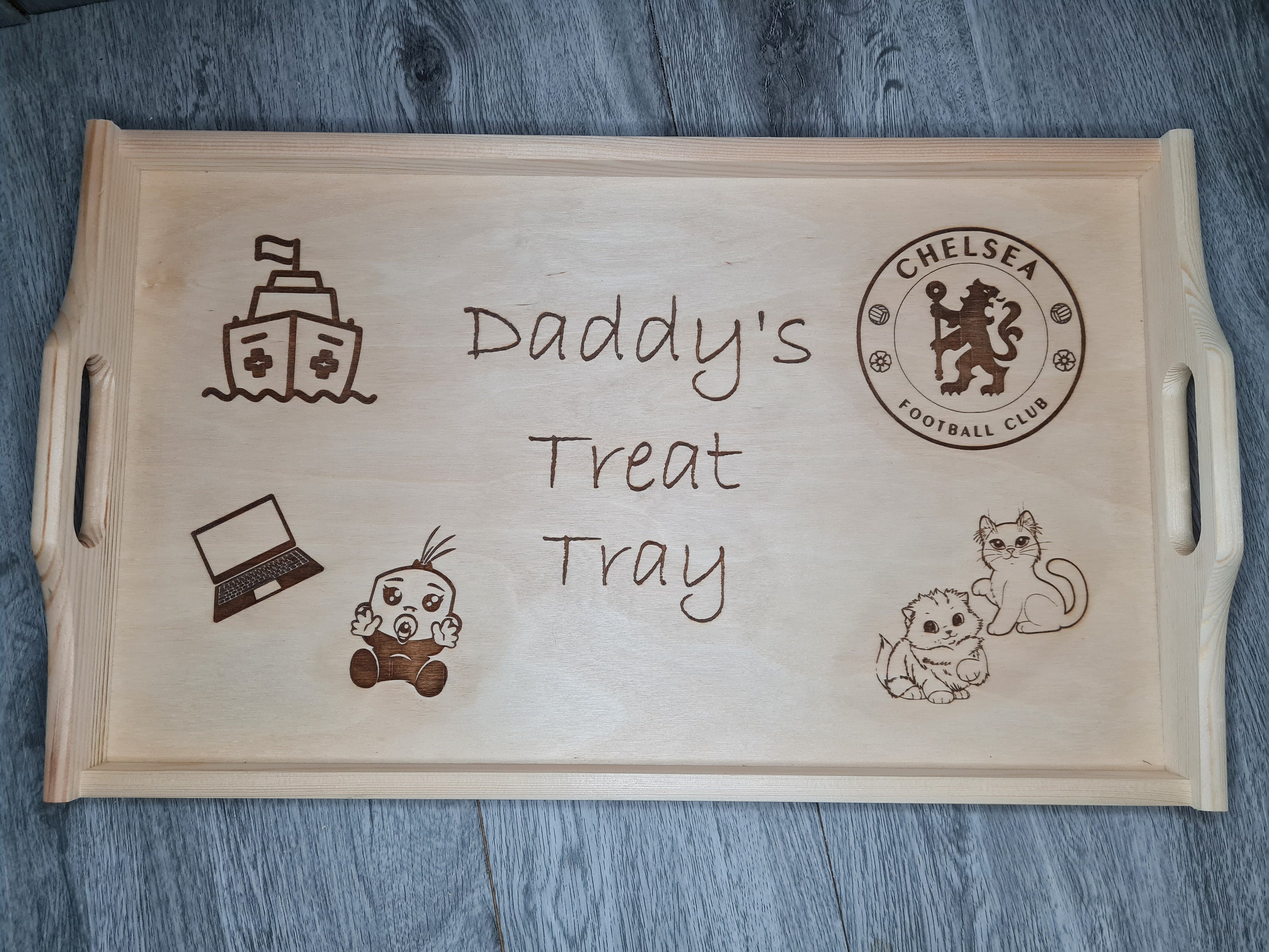 Personalised full size dinner tray Etsy
